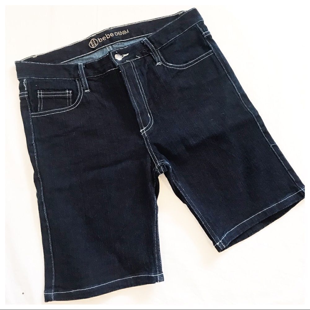 NWOT Bebe Denim Bermuda Shorts